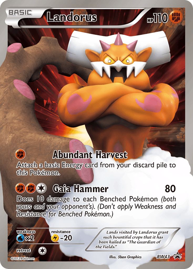 Landorus BW Black Star Promos card