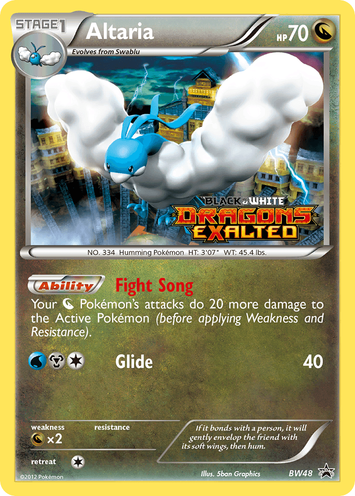 Altaria BW Black Star Promos card