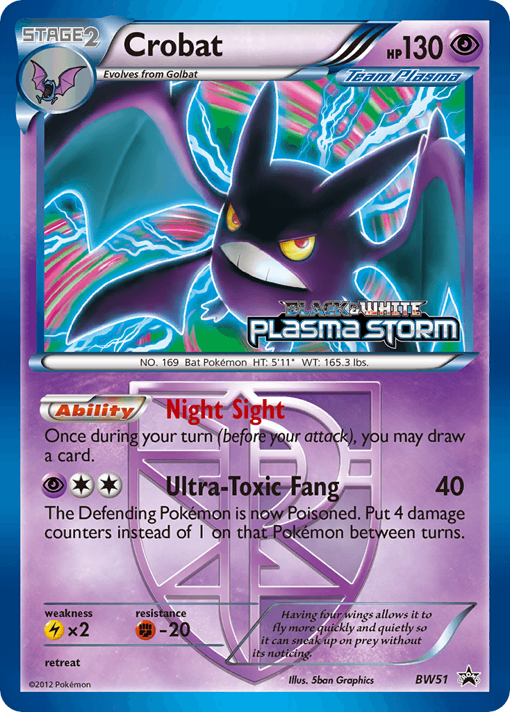 Crobat BW Black Star Promos card