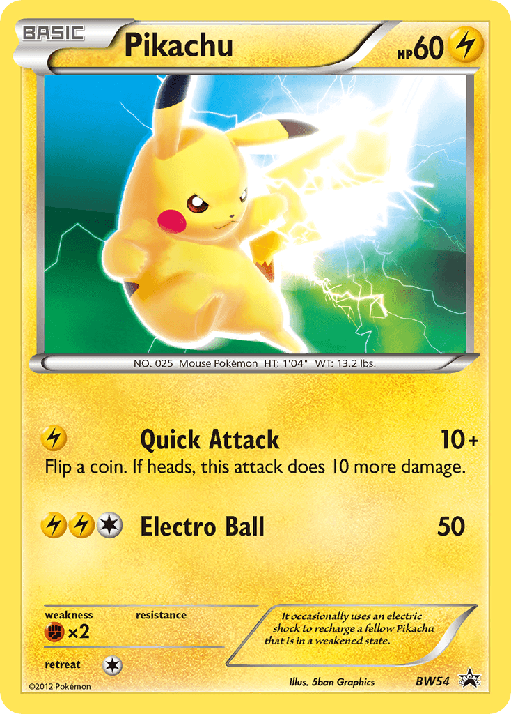 Pikachu BW Black Star Promos card