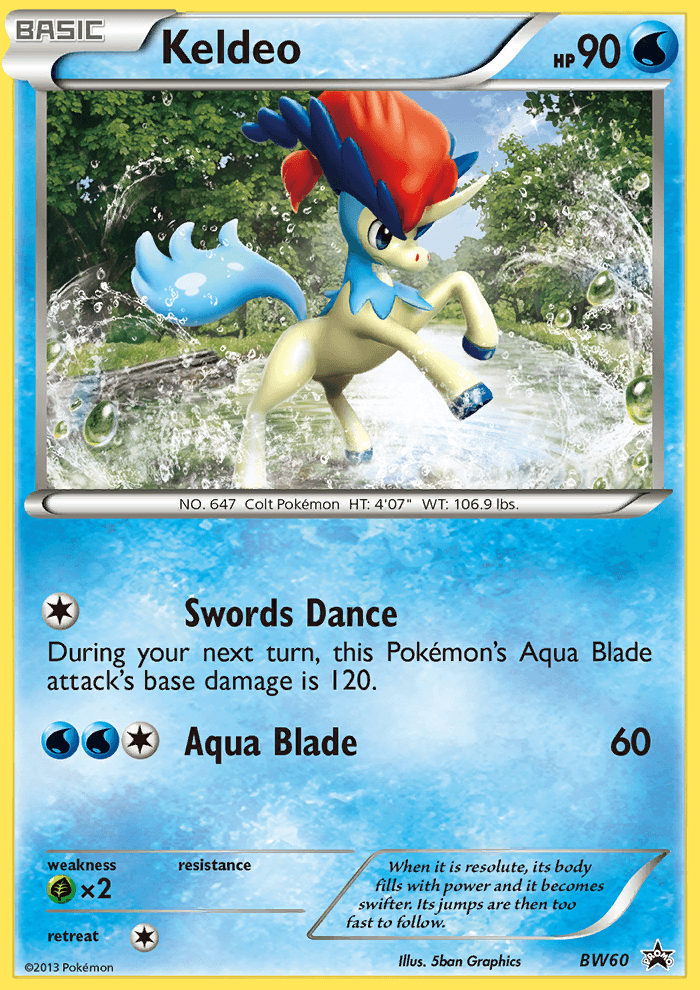 Keldeo BW Black Star Promos card