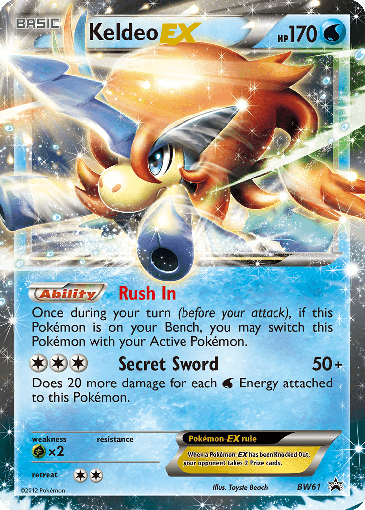 Keldeo-EX BW Black Star Promos card