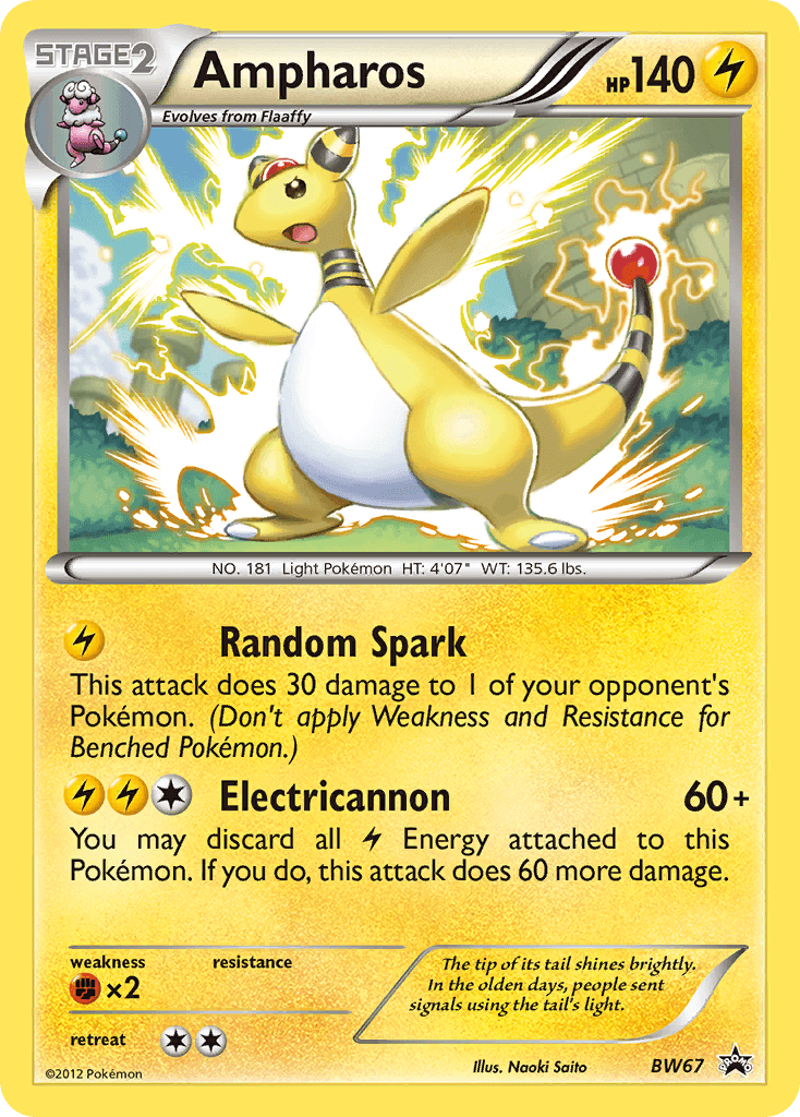 Ampharos BW Black Star Promos card