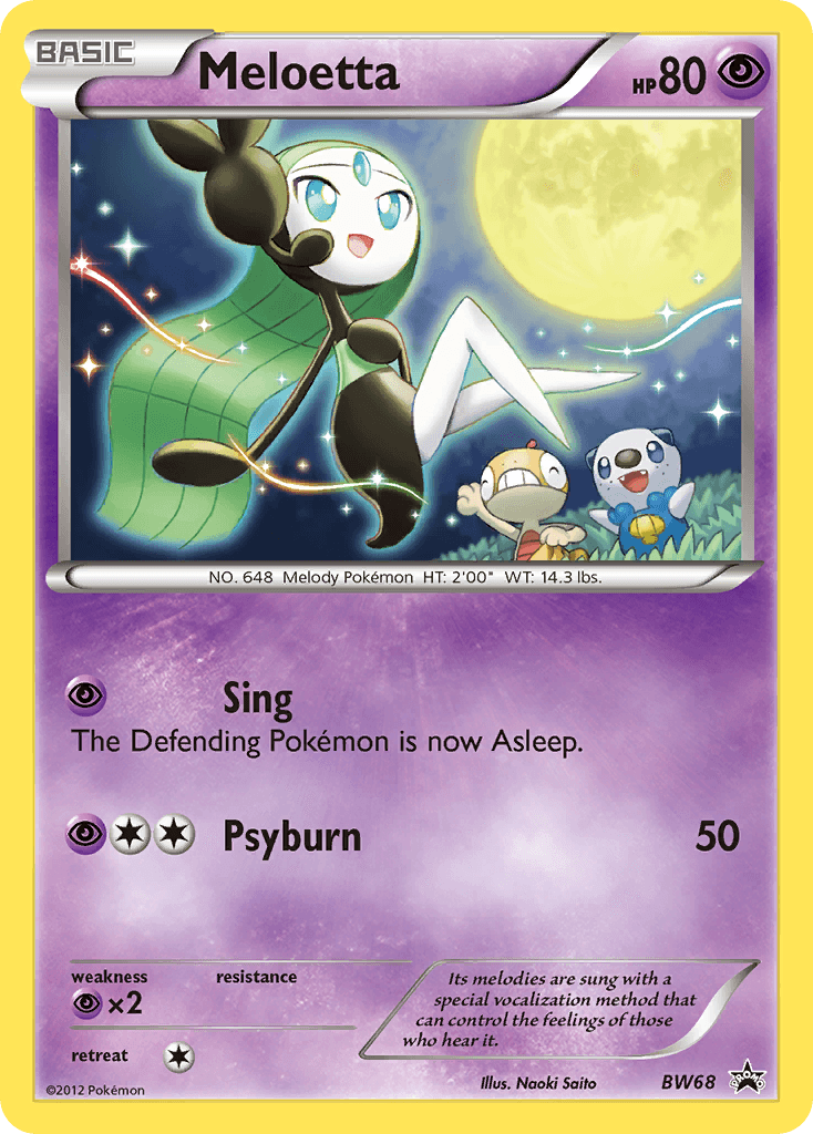 Meloetta BW Black Star Promos card
