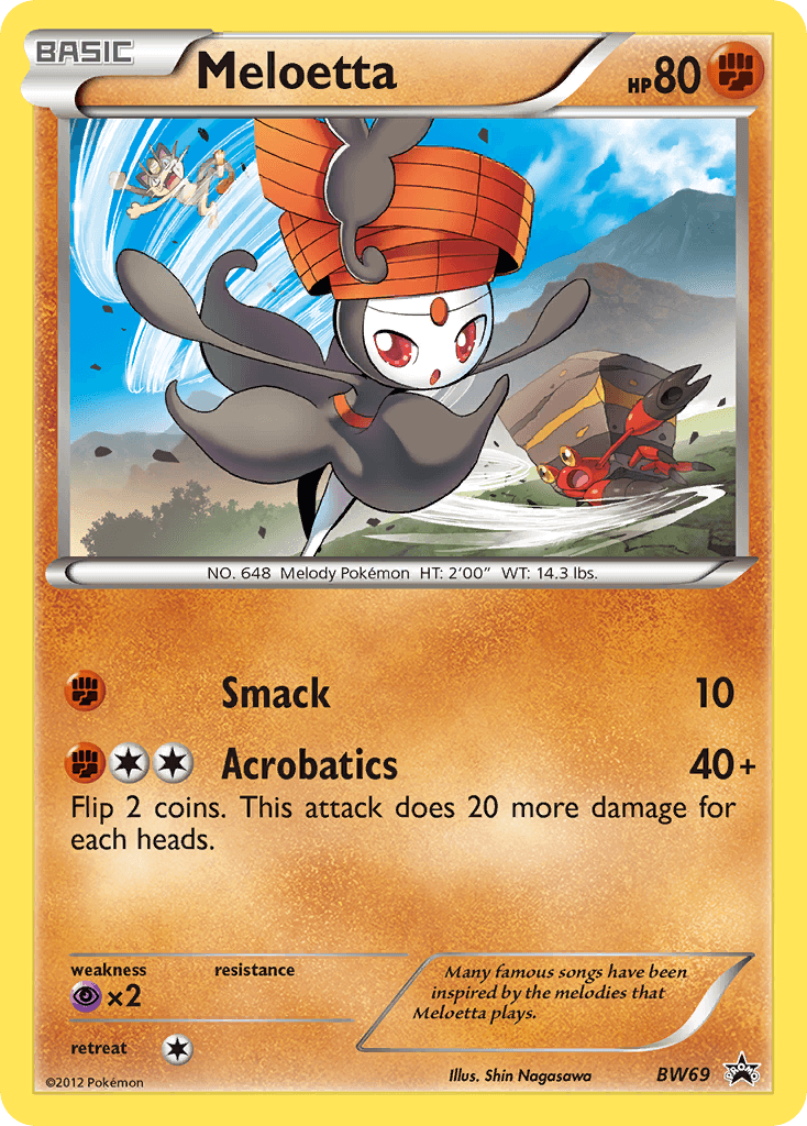Meloetta BW Black Star Promos card