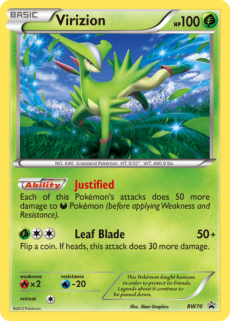 Virizion BW Black Star Promos card