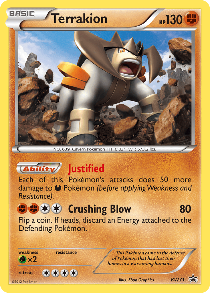 Terrakion BW Black Star Promos card
