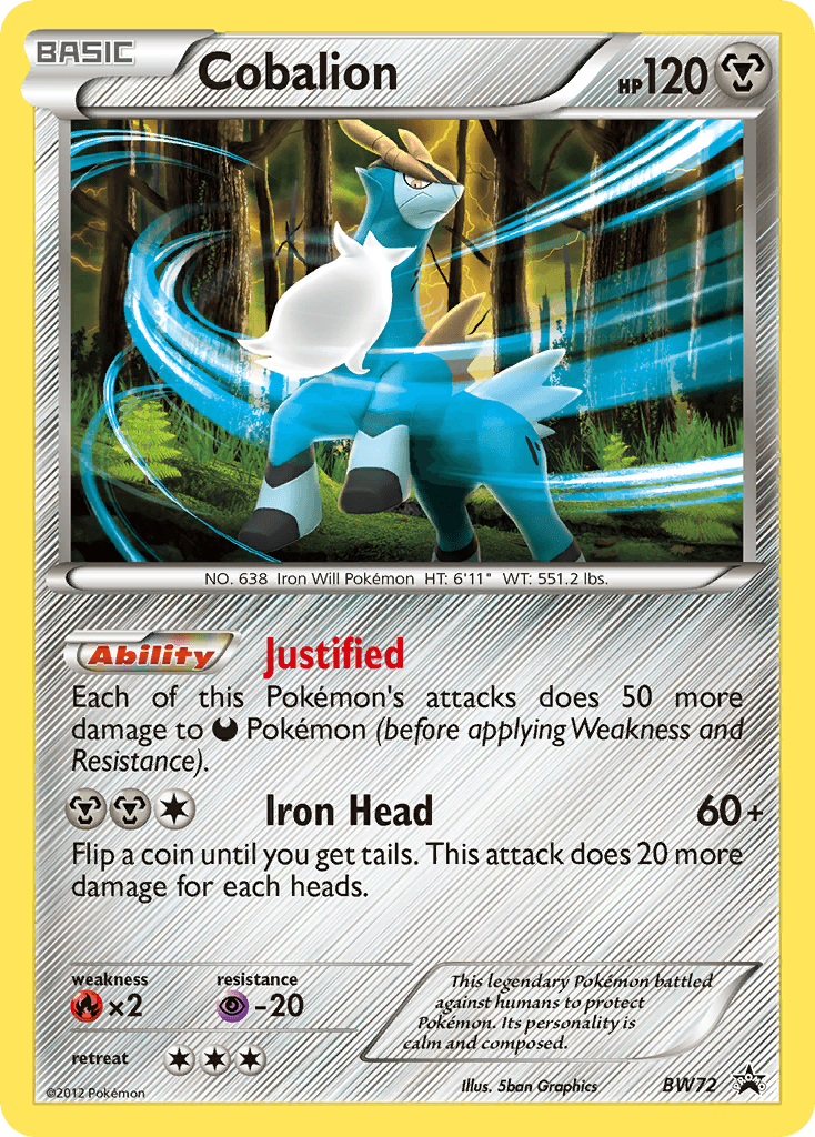 Cobalion BW Black Star Promos card