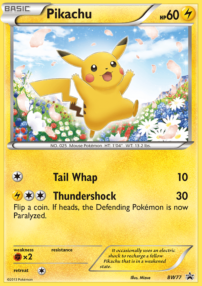 Pikachu BW Black Star Promos card
