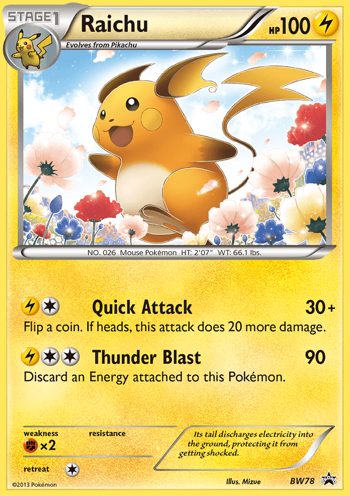Raichu BW Black Star Promos card