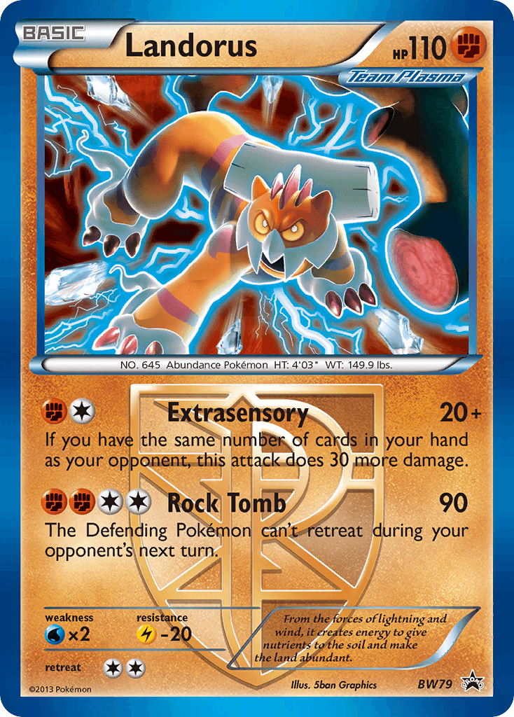 Landorus BW Black Star Promos card