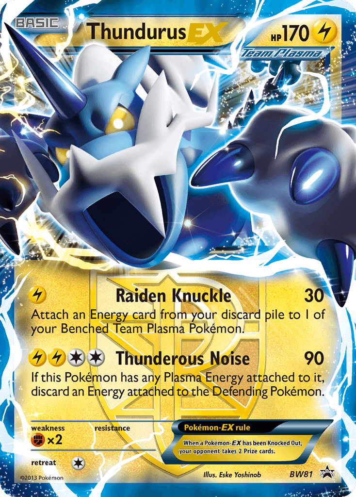 Thundurus-EX BW Black Star Promos card