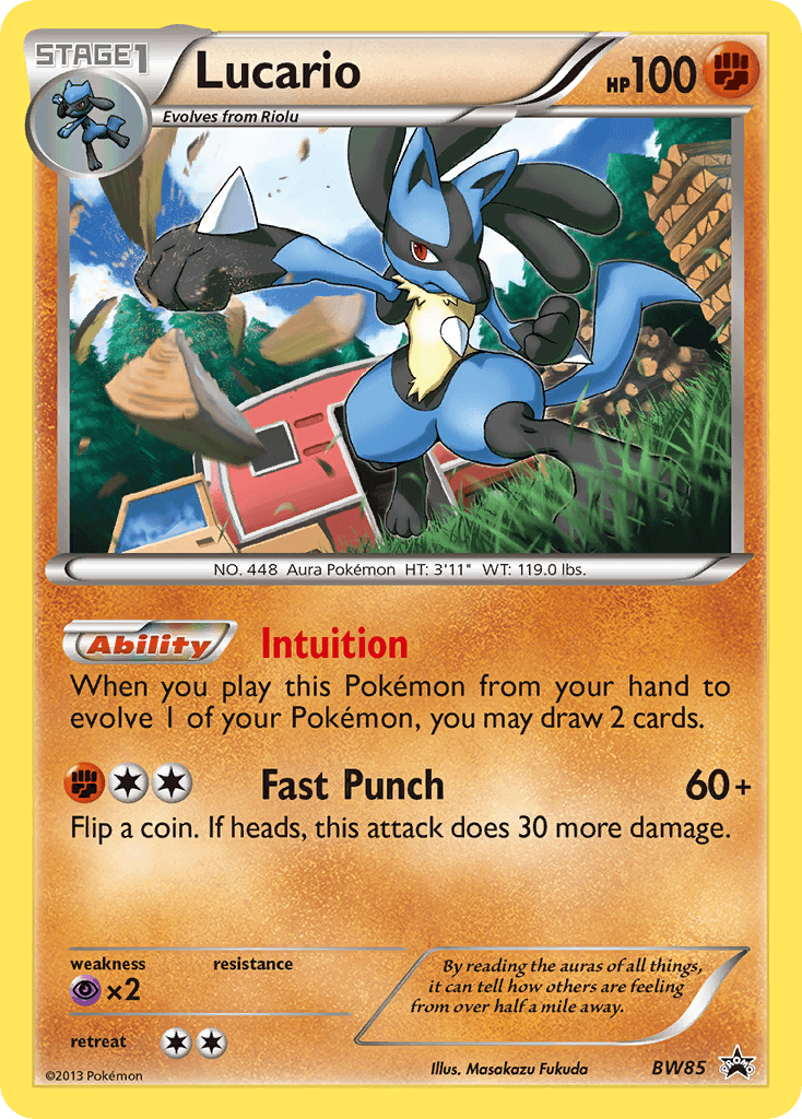 Lucario BW Black Star Promos card