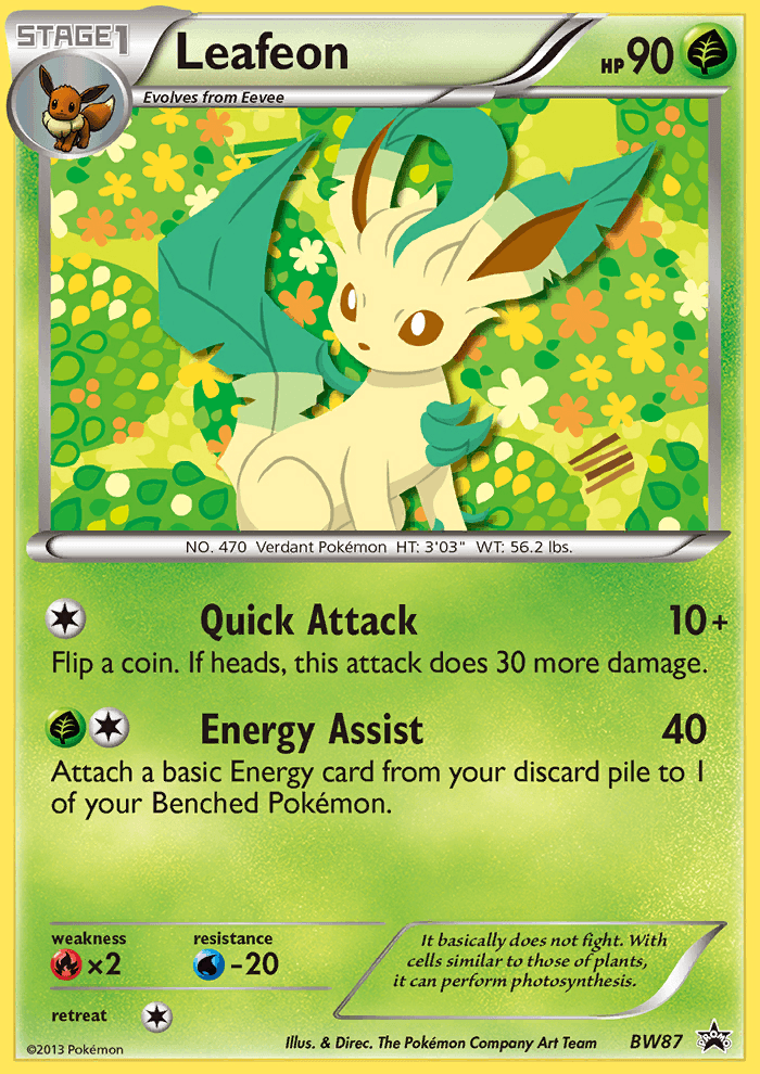 Leafeon BW Black Star Promos card