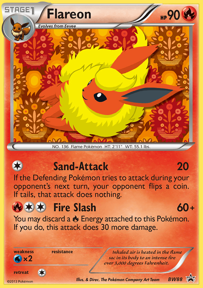 Flareon BW Black Star Promos card