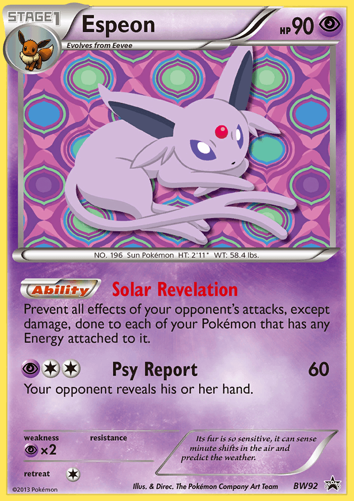 Espeon BW Black Star Promos card