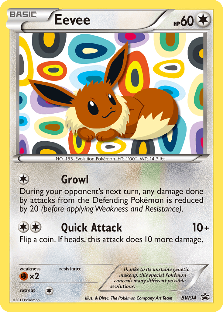 Eevee BW Black Star Promos card
