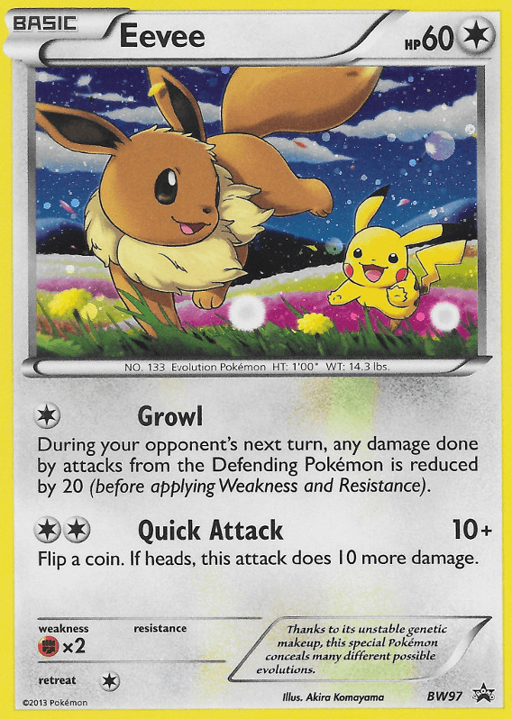 Eevee BW Black Star Promos card