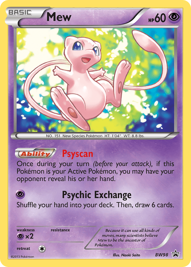 Mew BW Black Star Promos card