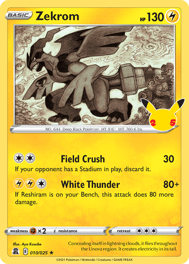 Zekrom Celebrations card