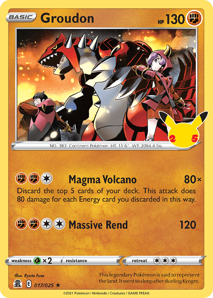 Groudon Celebrations card