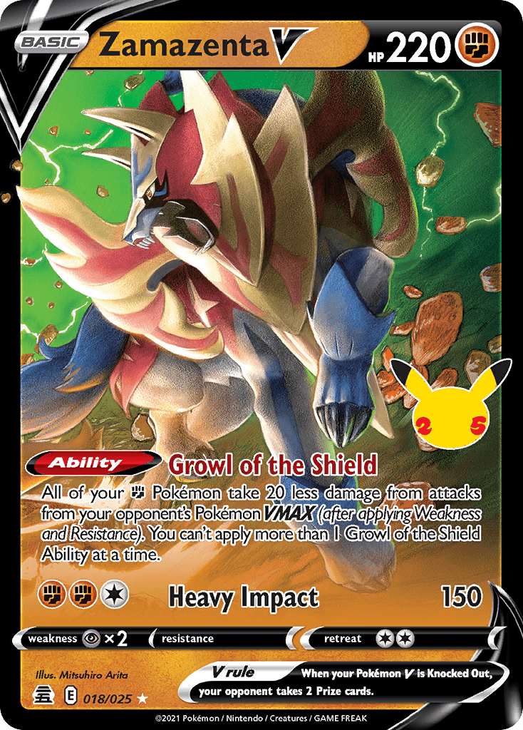Zamazenta V Celebrations card