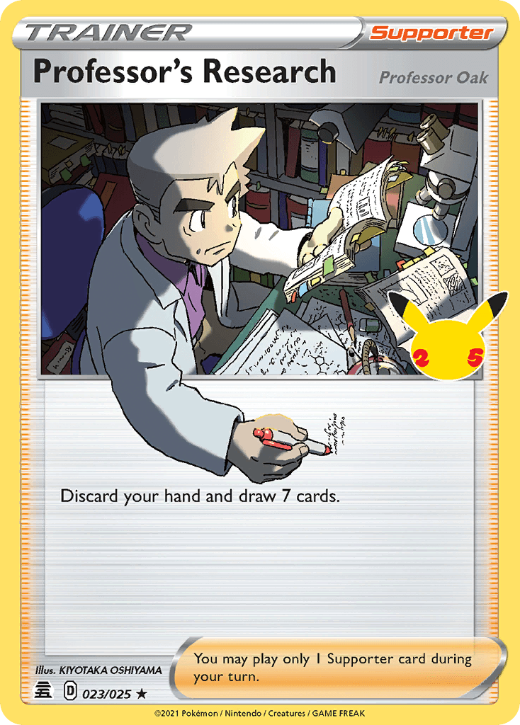 Professor's Research (Professor Oak) Celebrations card
