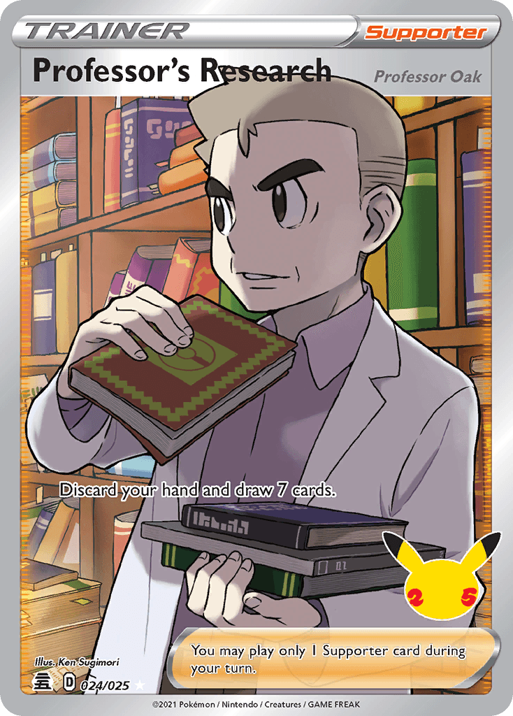 Professor's Research (Professor Oak) Celebrations card