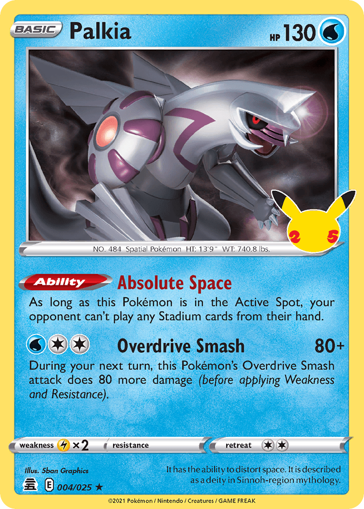 Palkia Celebrations card