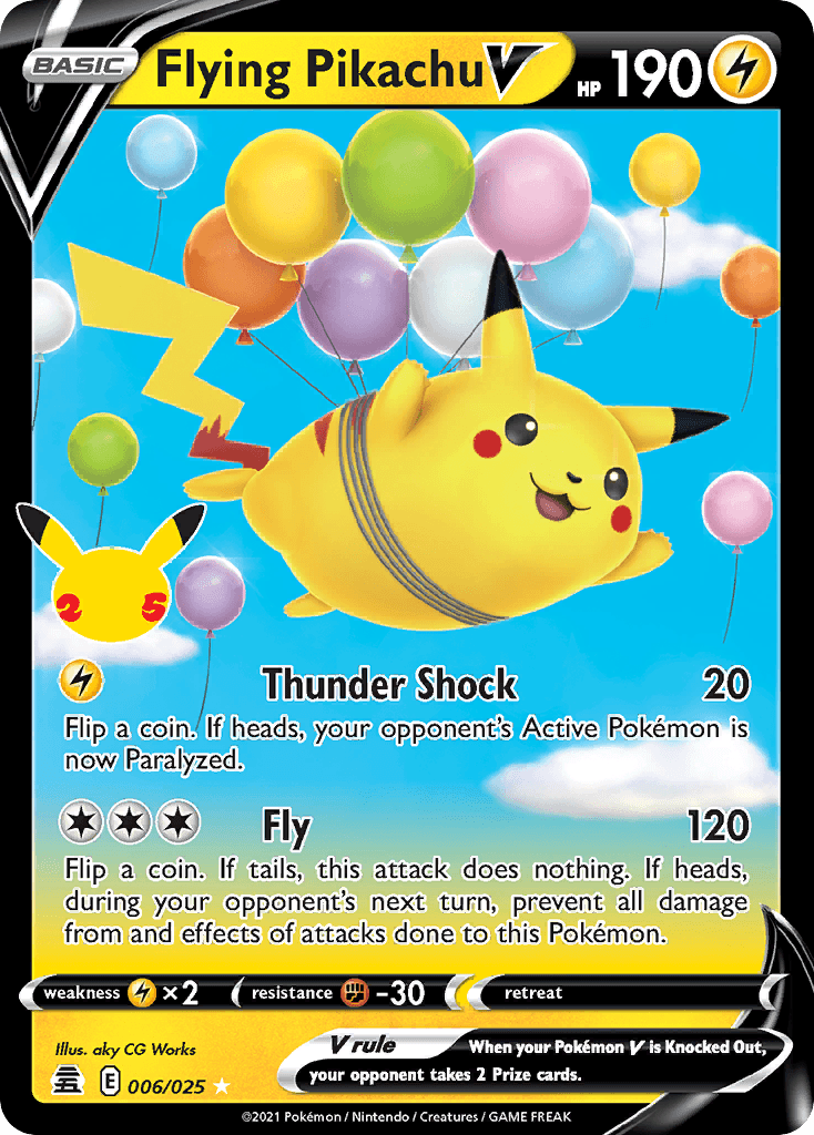 Flying Pikachu V Celebrations card