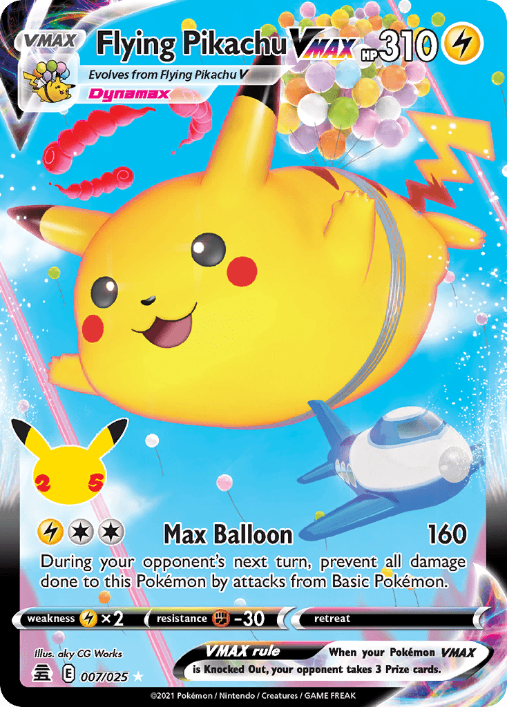 Flying Pikachu VMAX Celebrations card