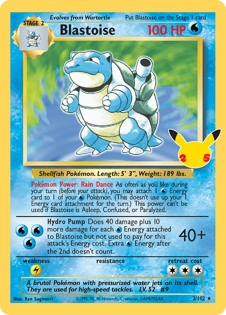 Blastoise Celebrations: Classic Collection card
