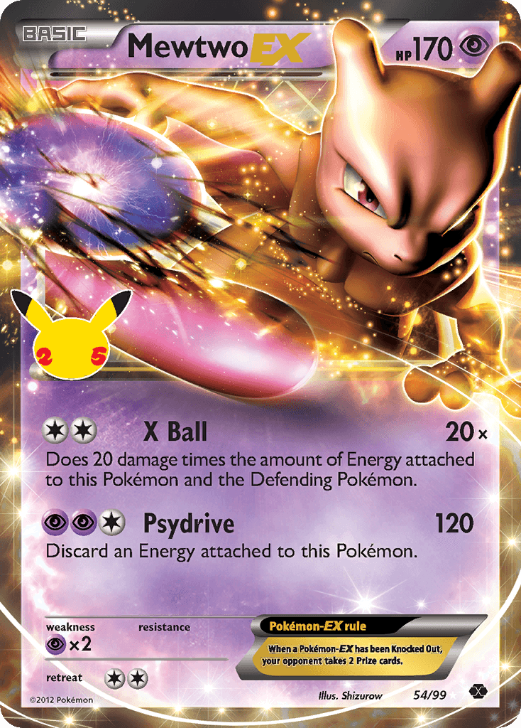 Mewtwo-EX Celebrations: Classic Collection card