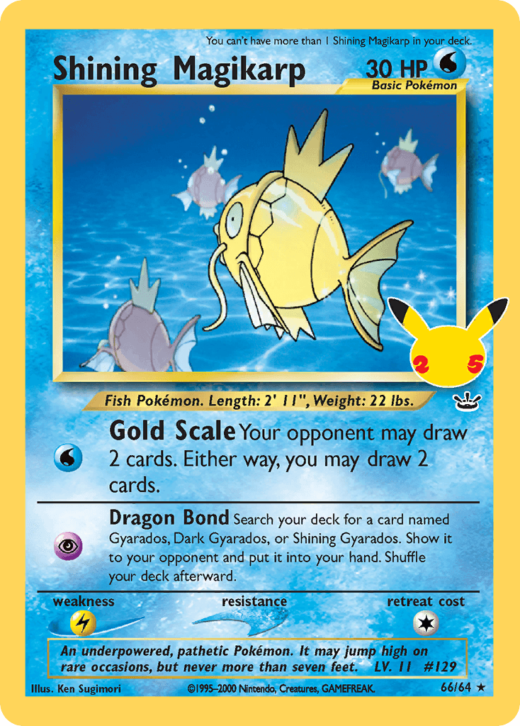 Shining Magikarp Celebrations: Classic Collection card