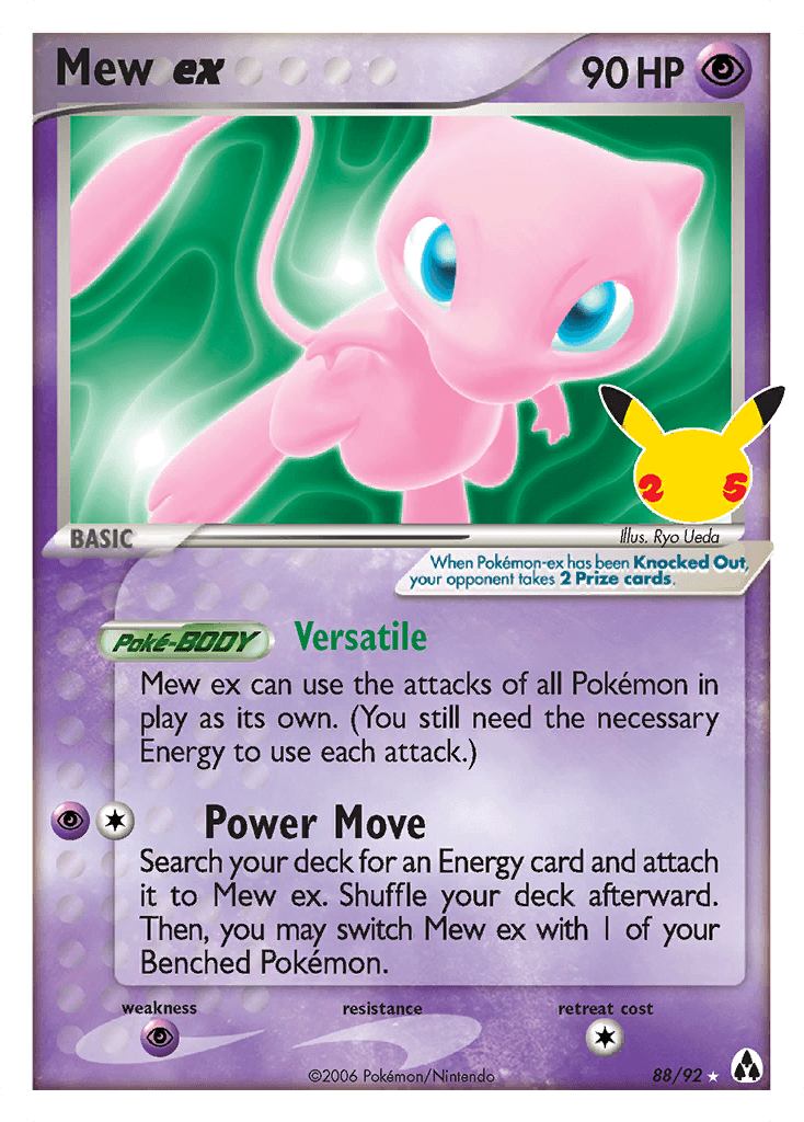 Mew ex Celebrations: Classic Collection card