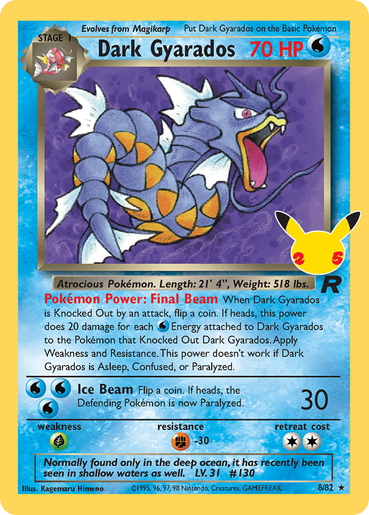 Dark Gyarados Celebrations: Classic Collection card