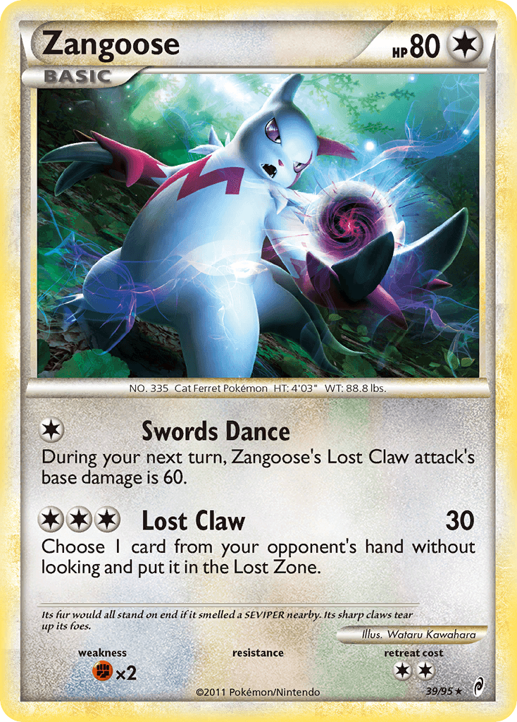 Zangoose Call of Legends card