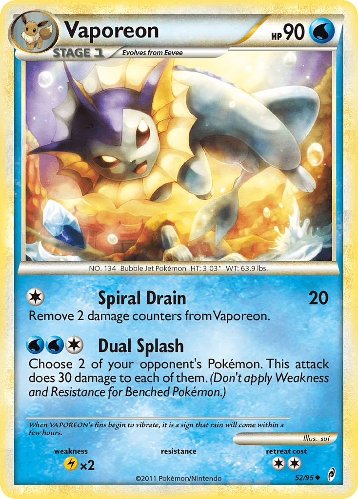 Vaporeon Call of Legends card