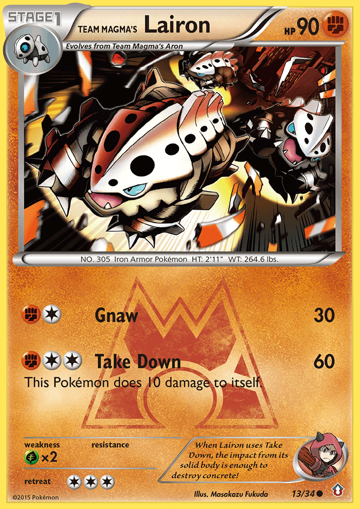 Team Magma's Lairon Double Crisis card