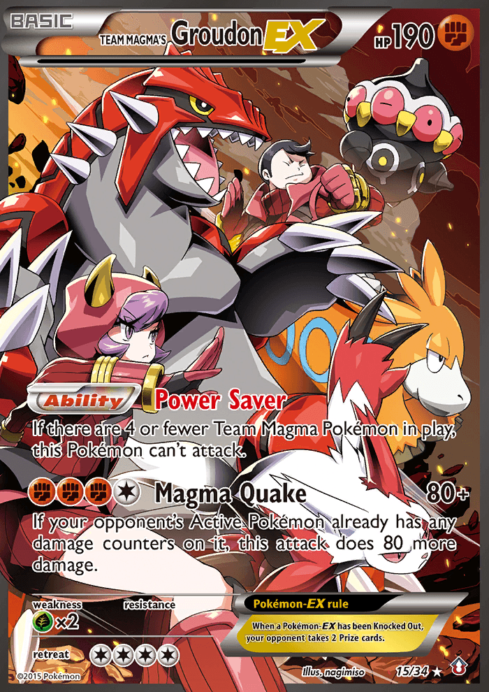 Team Magma's Groudon-EX Double Crisis card