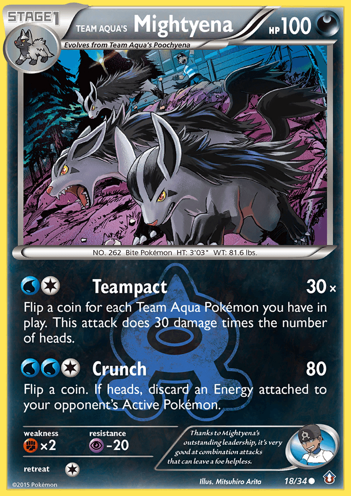 Team Aqua's Mightyena Double Crisis card