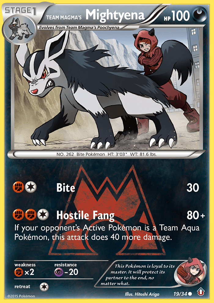 Team Magma's Mightyena Double Crisis card
