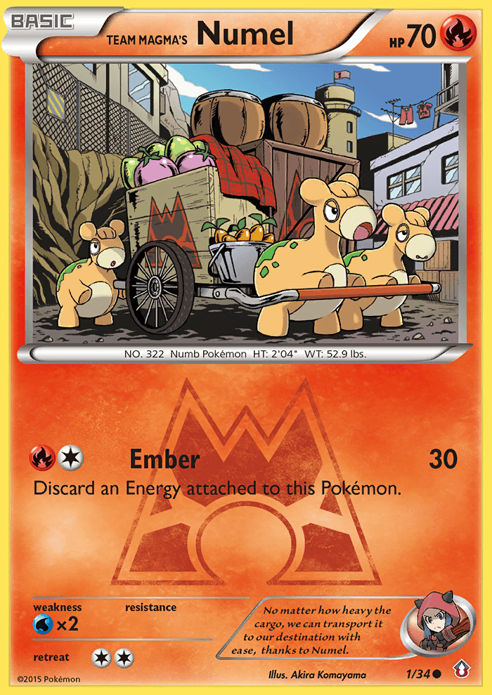 Team Magma's Numel Double Crisis card
