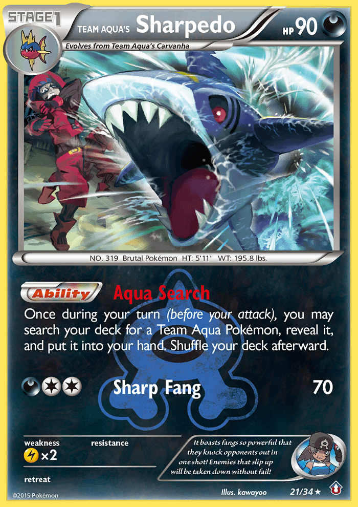 Team Aqua's Sharpedo Double Crisis card