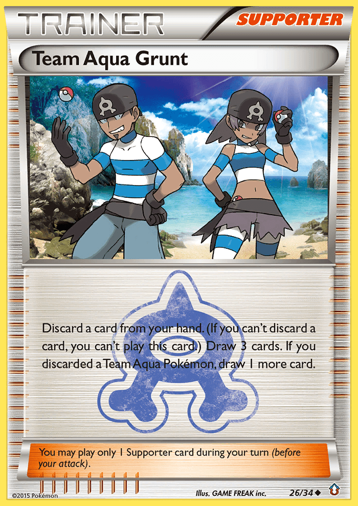 Team Aqua Grunt Double Crisis card