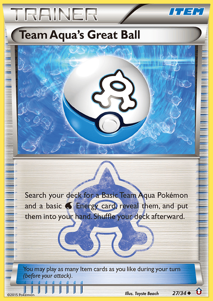Team Aqua's Great Ball Double Crisis card