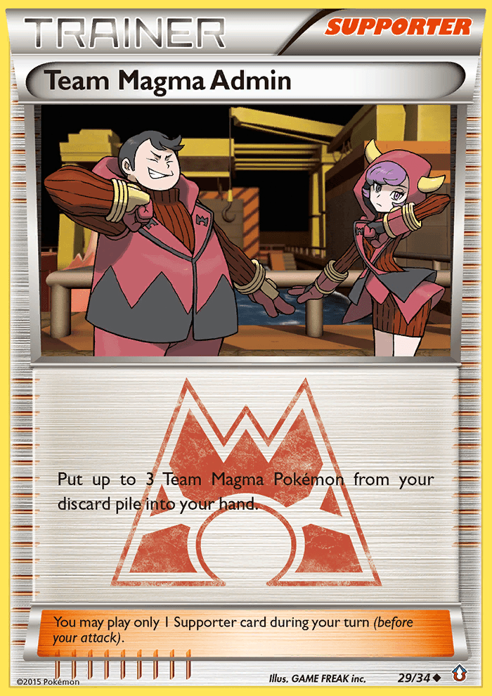 Team Magma Admin Double Crisis card