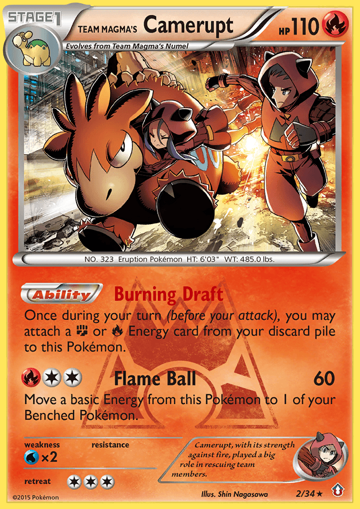 Team Magma's Camerupt Double Crisis card