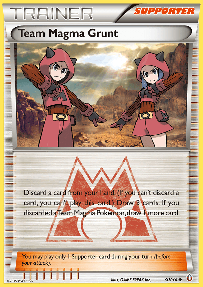 Team Magma Grunt Double Crisis card