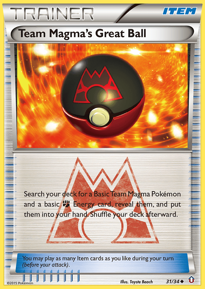 Team Magma's Great Ball Double Crisis card